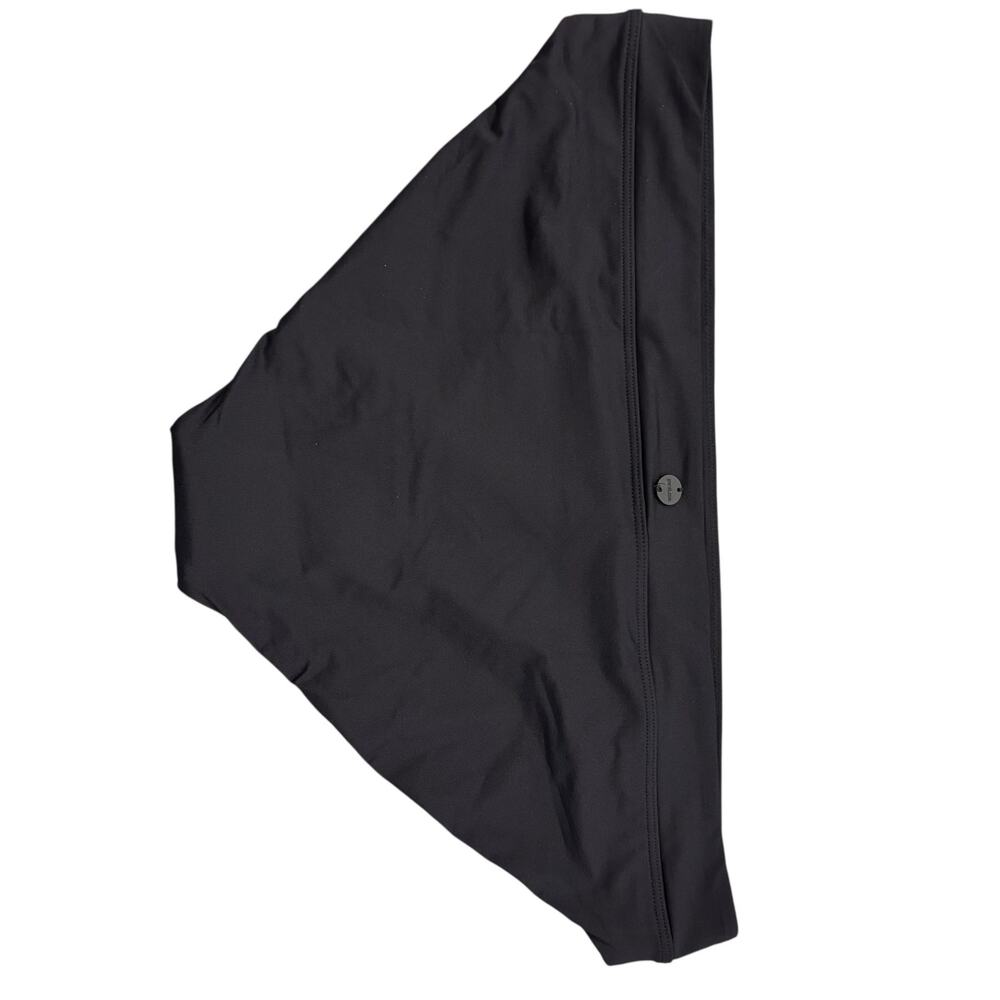 NWT prAna Summer Wave Bikini Bottoms Black Mid-Rise Full Coverage Swim, Size XL - Picture 3 of 10